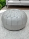 moroccan pouf - Pearl Pewter