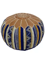 moroccan pouf - Azure Oasis
