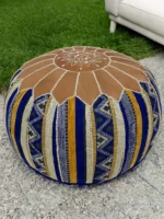 moroccan pouf - Azure Oasis