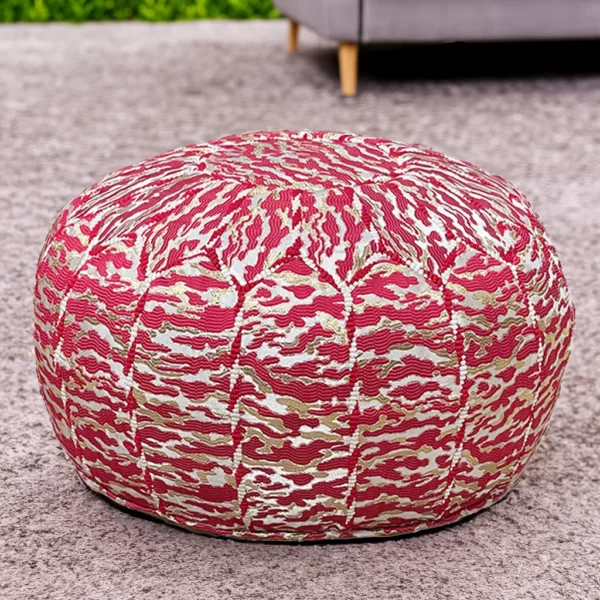 Moroccan Maroon Majesty pouf