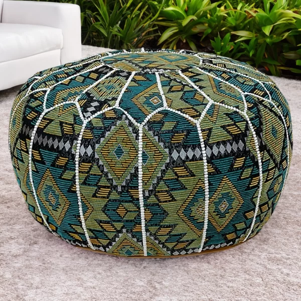 Moroccan Minty Fresh pouf