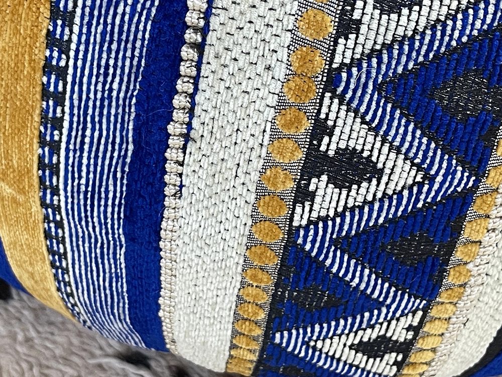 moroccan pouf - Azure Oasis